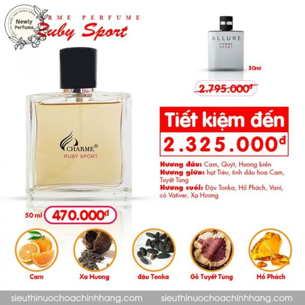 Nước Hoa Charme Ruby Sport