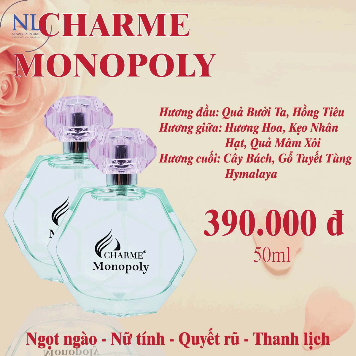 nước hoa charme monopoly 50ml